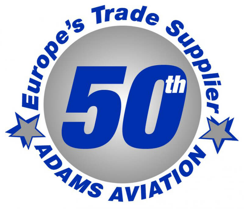 Adams Aviation 50th logo