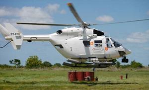 Portapump and helicopter