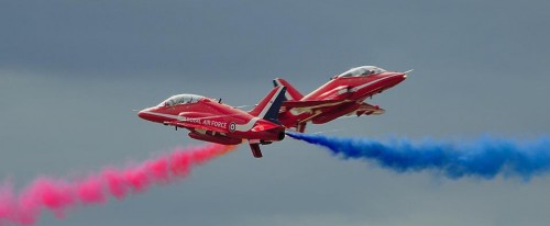Red arrows in flight