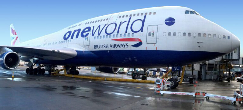 British Airways plane and Powervamp Sidewinder
