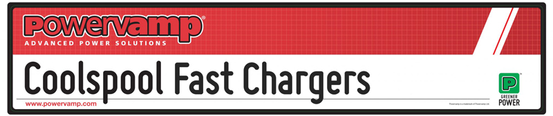 Powervamp Coolspool fast chargers labels