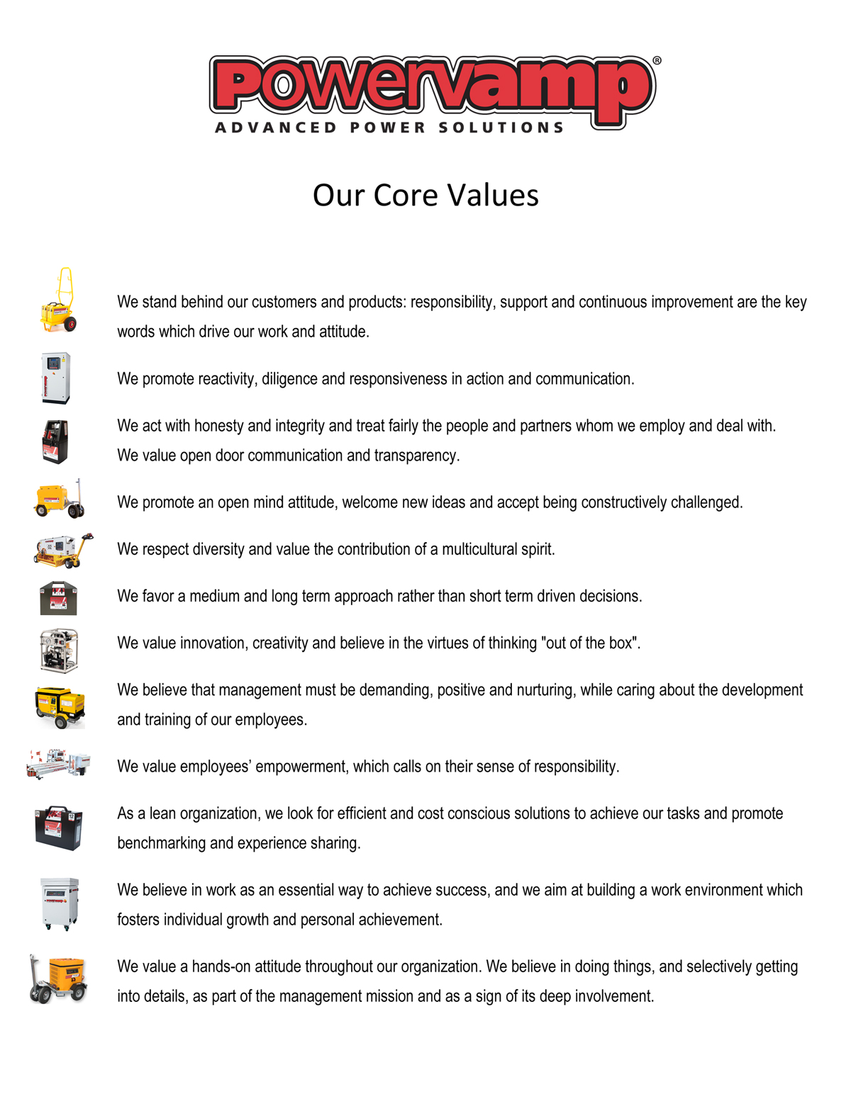 Powervamp - Core Values