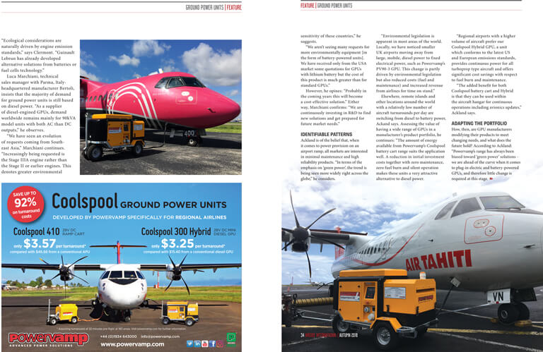 Powervamp feature in Airside International - moving towards greener GPUs