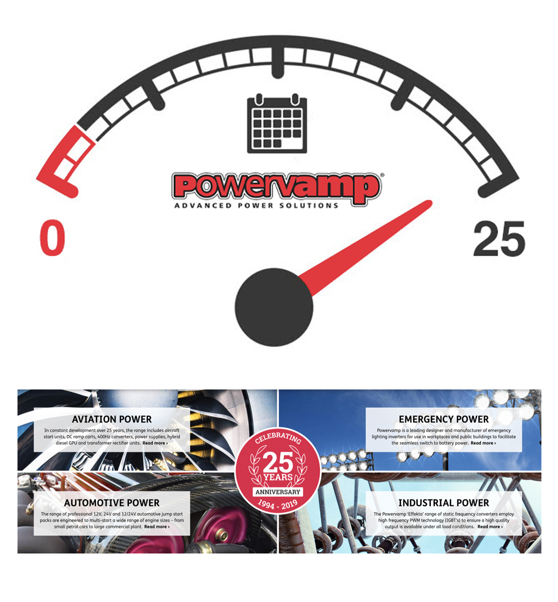 Powervamp 25 years logo