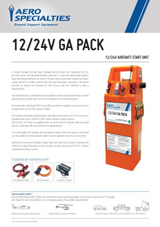 AERO Specialties - 12/24v GA Pack Data sheet