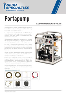 AERO Specialties - Portapump Data sheet