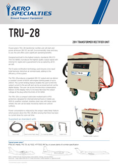 AERO Specialties - TRU 28 datasheet